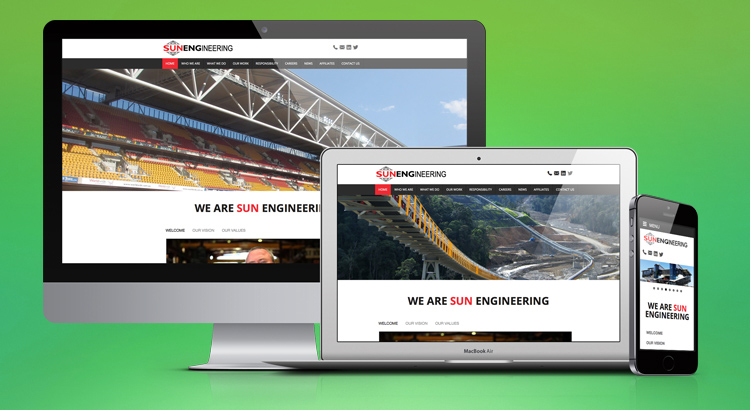 Sun Engineering Website Development Brisbane - OnePoint Software Solutions