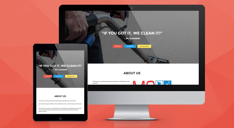 MC Cleaners Website Development Brisbane - OnePoint Software Solutions