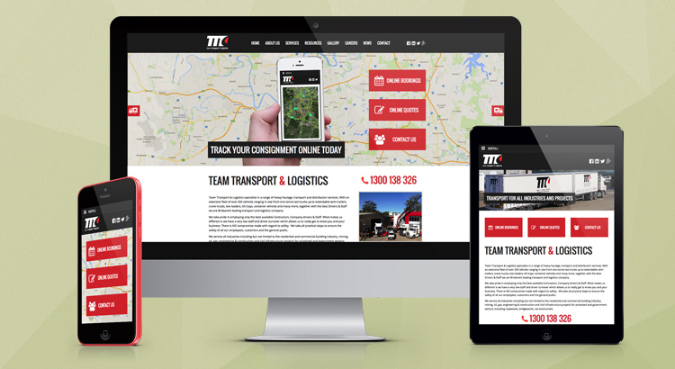 Team Transport & Logistics Website Development Brisbane - OnePoint Software Solutions