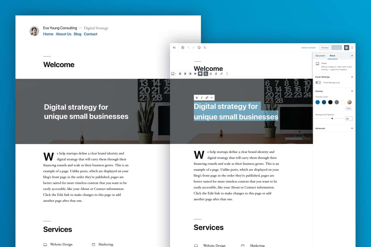 WordPress-5-Gutenberg-OnePoint-Software-Solutions-Twenty-Nineteen