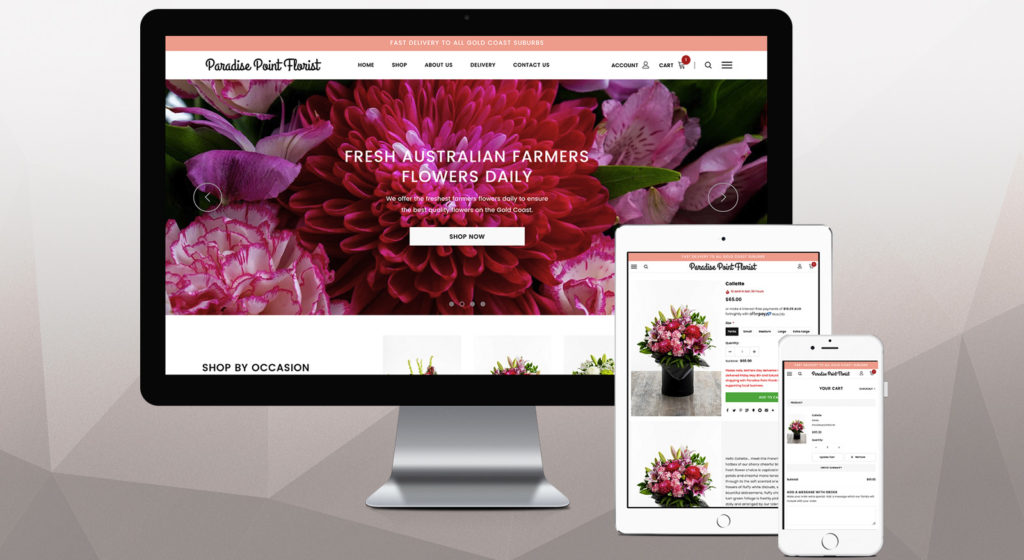 Paradise Point Florist - Website Design Gold Coast by OnePoint Solutions