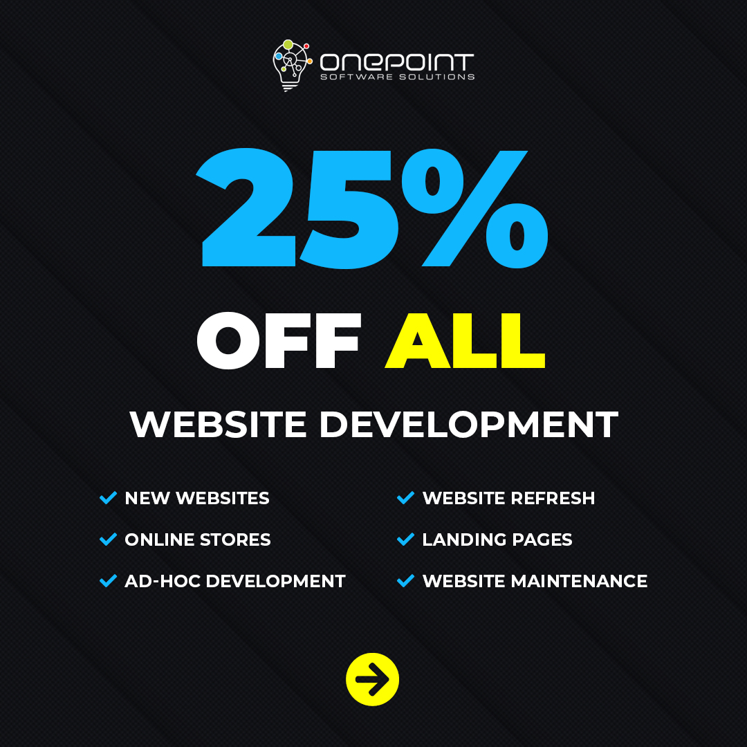 Black Friday Special Web Design Brisbane - OnePoint Solutions 2020