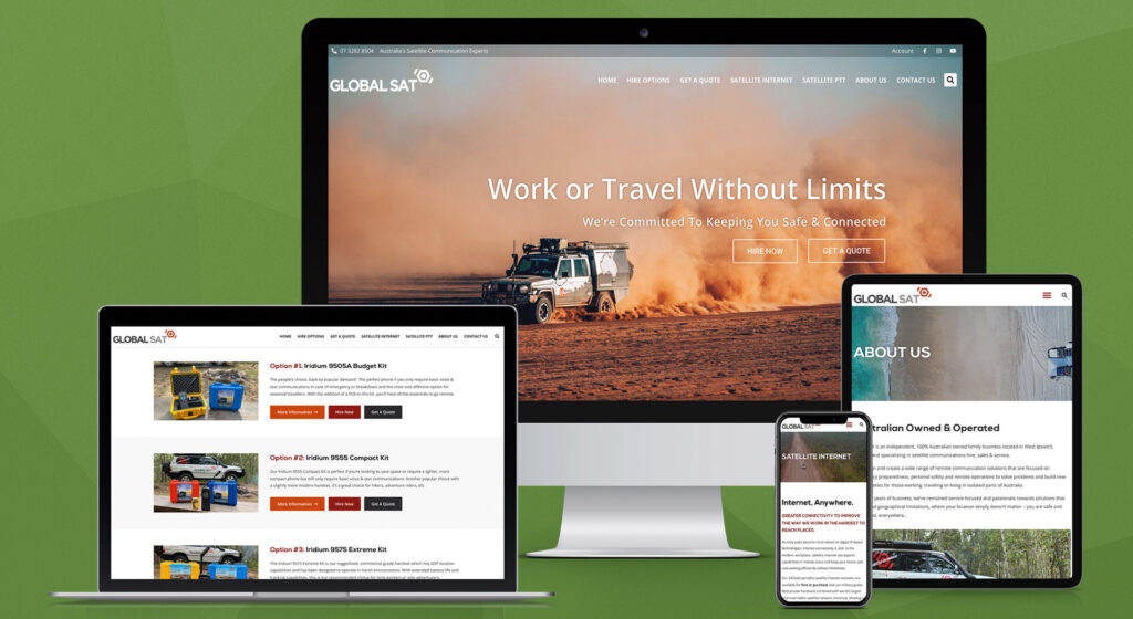 globalsat-website-design-brisbane-ipswich-qld-onepoint-solutions