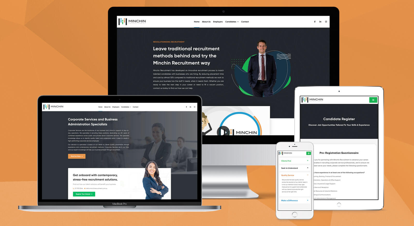 Minchin Recruitment - Website Design Brisbane Agency OnePoint Solutions