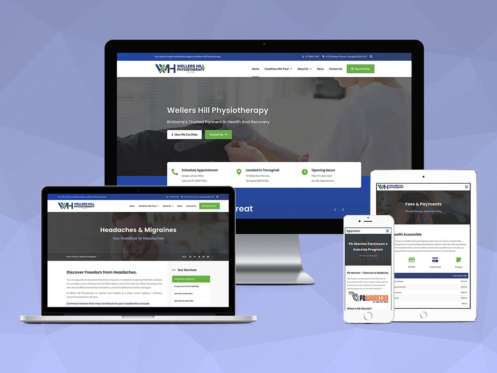 Wellers Hill Physiotherapy Website Design - OnePoint Solutions Web Design Agency Brisbane & Gold Coast