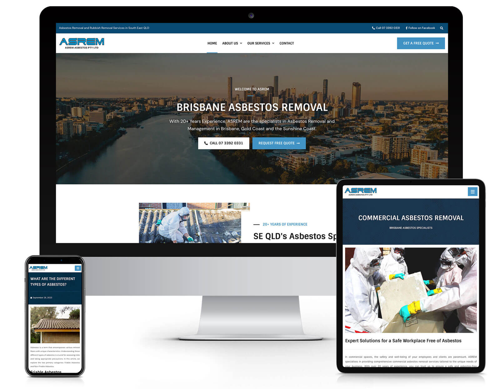 ASREM - Tradie Website Design Brisbane by OnePoint Solutions