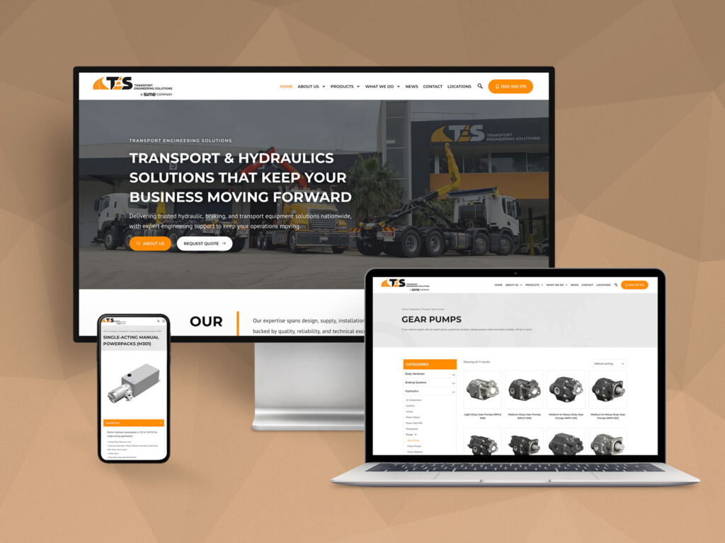Transport Engineering Solutions Website Design by Brisbane Web Design Agency OnePoint Solutions QLD
